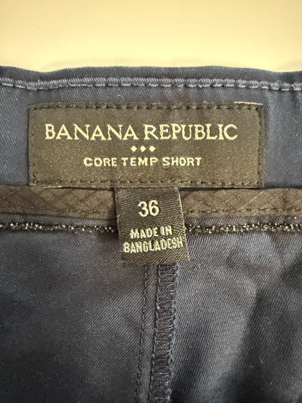 Banana Republic Core Temp Short Navy Blue 9” Mens Casual Preppy Shorts Size 36 - Picture 5 of 11